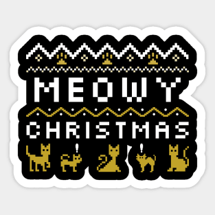 meowy christmas Sticker